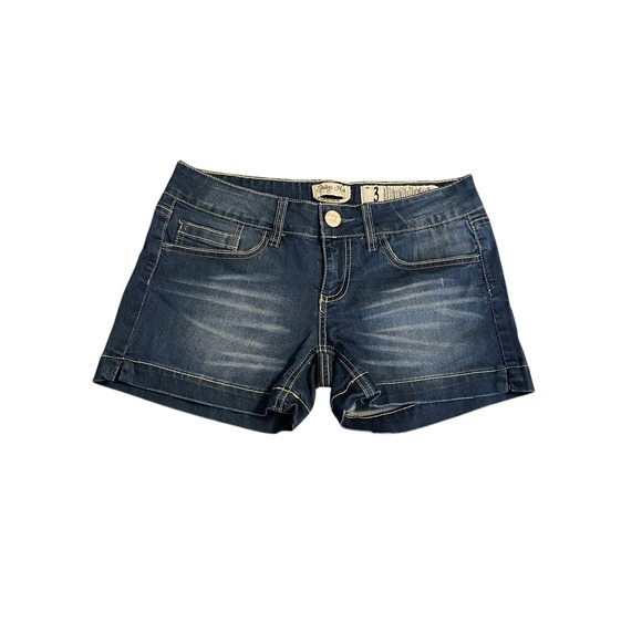 Indigo Rein Pants - Indigo Rein Low Rise Denim Shorts‎ Juniors Size 3 Y2K low rise
